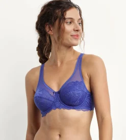 Soutien-gorge emboîtant en dentelle Bleu Stellaire Generous Essentiel