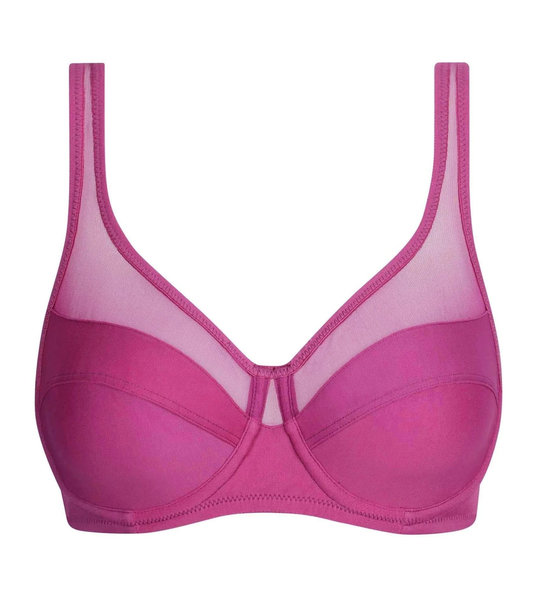 Soutien-gorge emboîtant en microfibre et tulle Cassis Generous