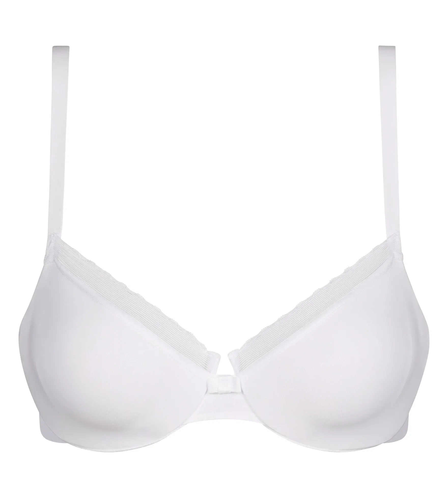 Soutien-gorge emboîtant en microfibre et tulle Blanc Dim Daily Confort