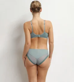 Soutien-gorge emboîtant en microfibre et tulle Sauge Generous