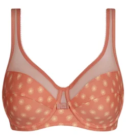 Soutien-gorge emboîtant en microfibre et tulle motif Soleils Generous