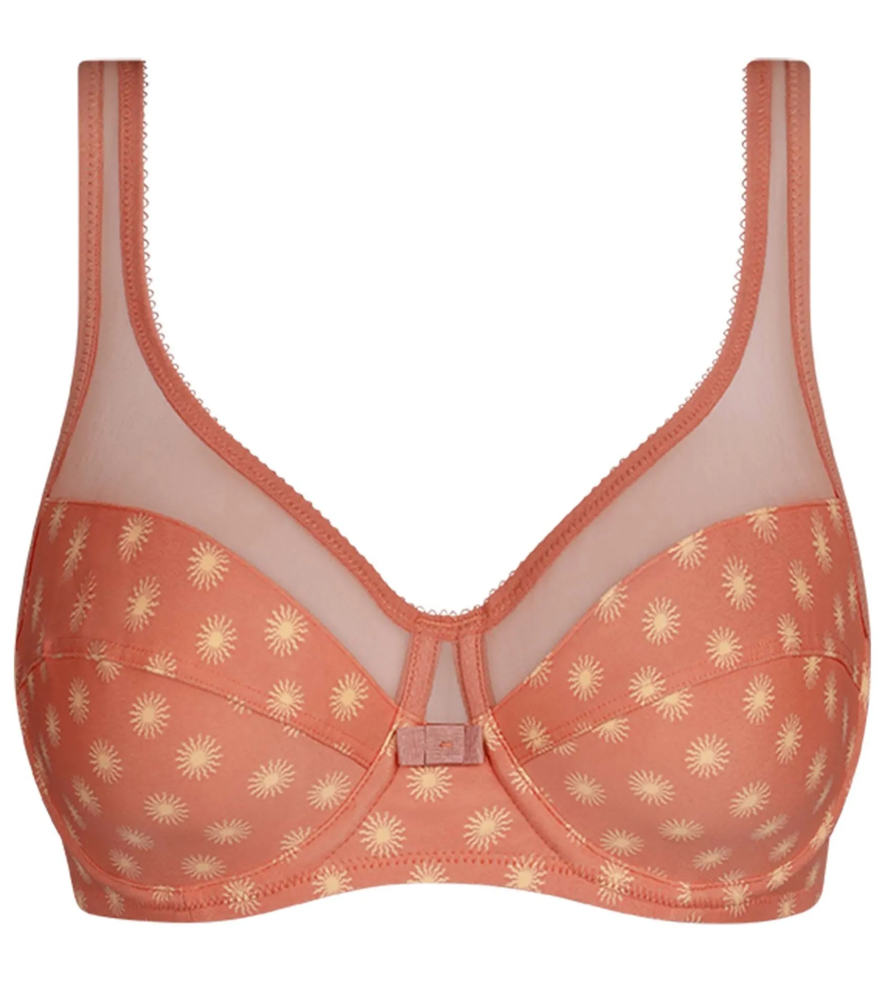 Soutien-gorge emboîtant en microfibre et tulle motif Soleils Generous