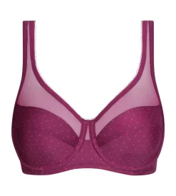 Soutien-gorge emboîtant en microfibre et tulle à pois Generous