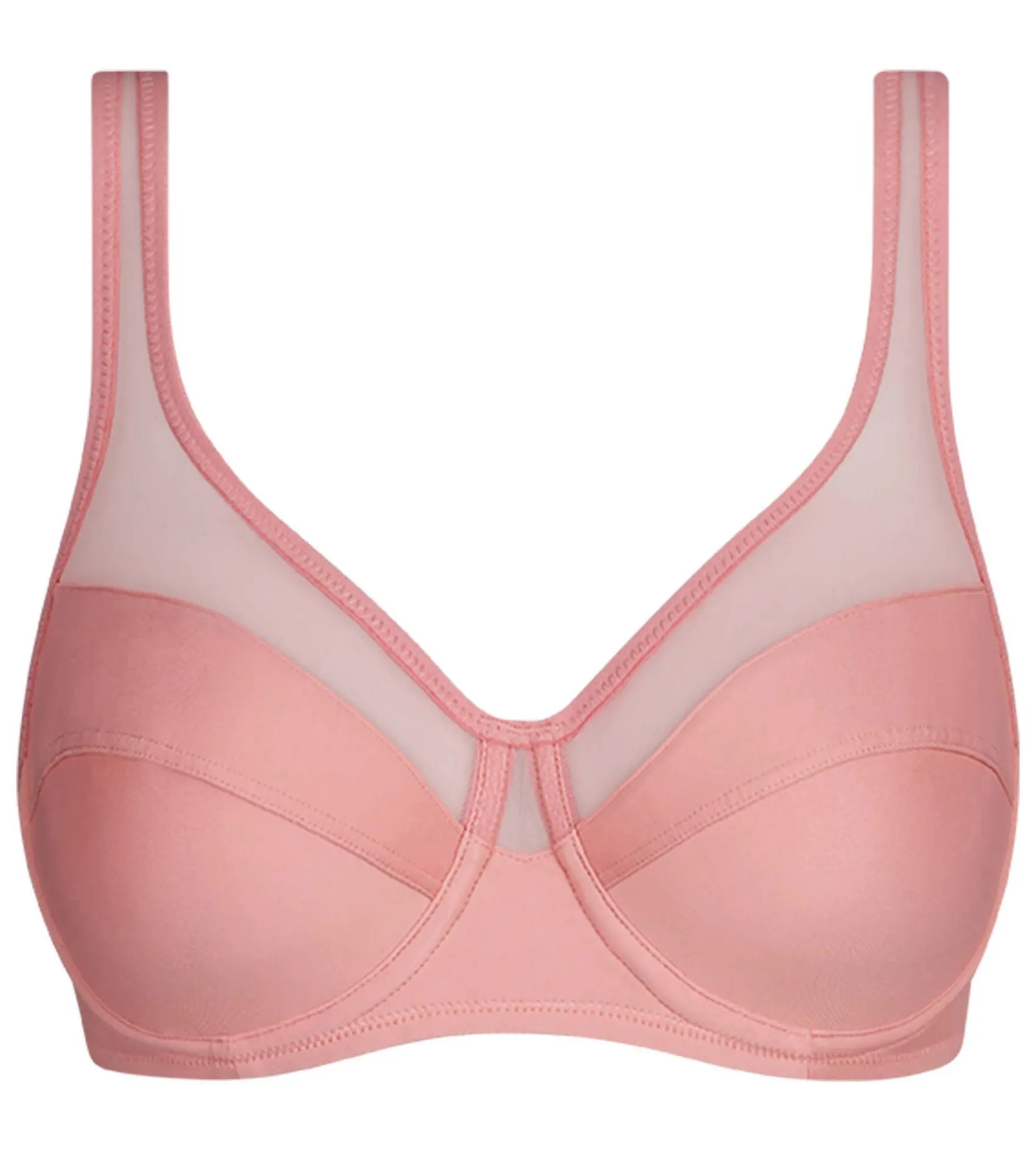 Soutien-gorge emboîtant en microfibre et tulle Rose Generous