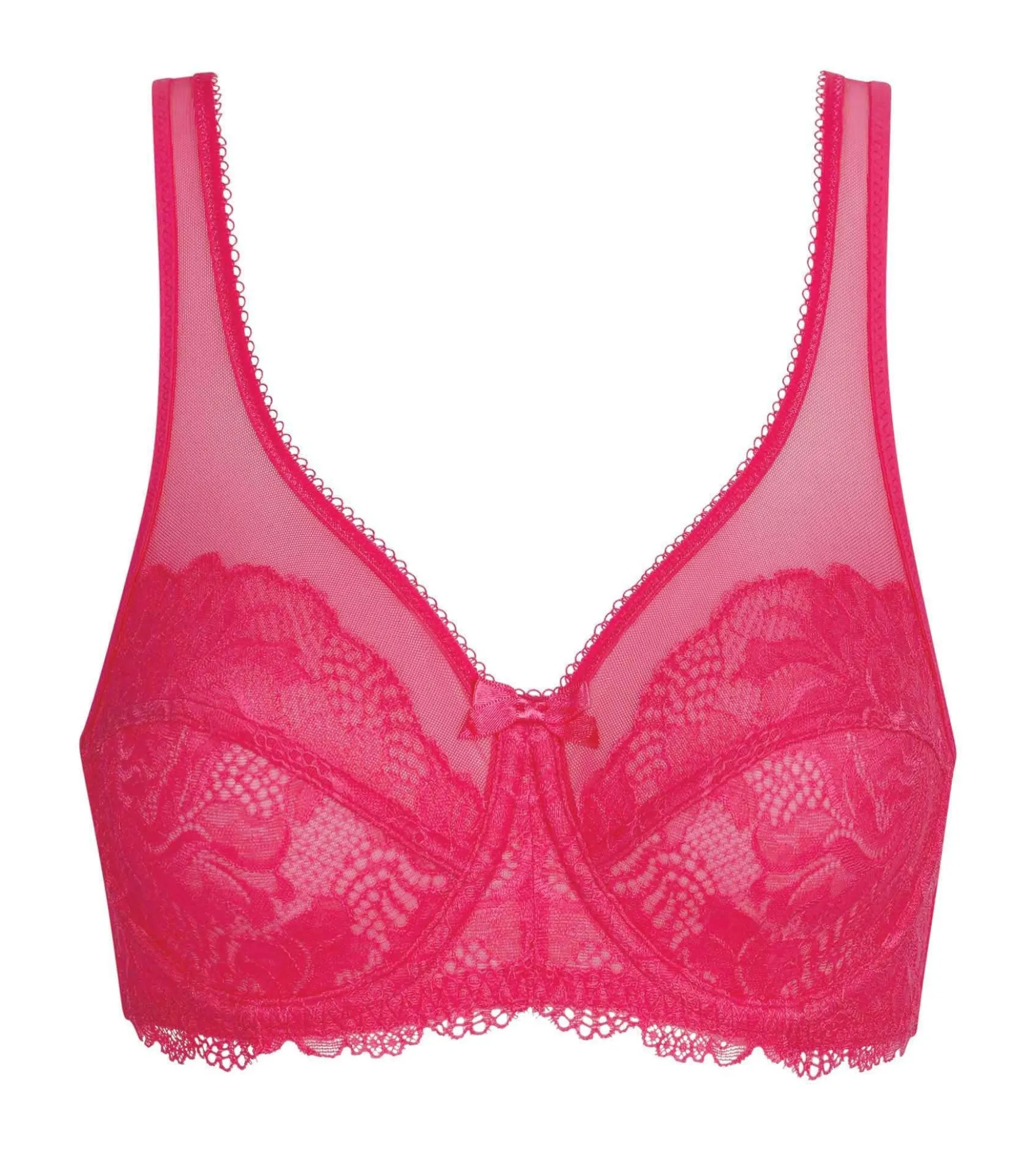 Soutien-gorge emboîtant fuchsia en dentelle Generous Essentiel