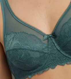 Soutien-gorge emboîtant vert en dentelle Generous Essentiel