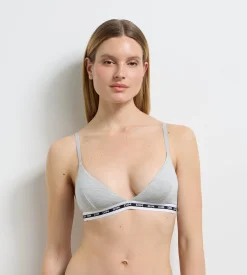 Soutien-gorge femme triangle sans armature Gris Chiné Dim Icons
