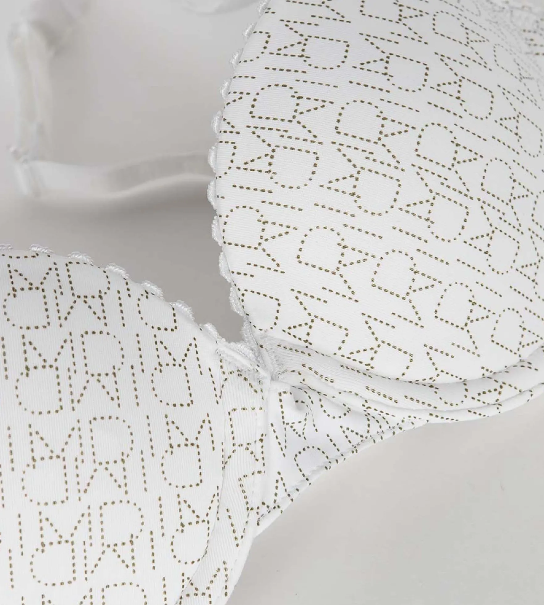 Soutien-gorge fille à armatures blanc imprimé logo Dim Touch