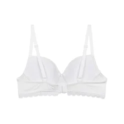 Soutien-gorge fille à coques moulées en coton stretch Blanc Dim Trendy