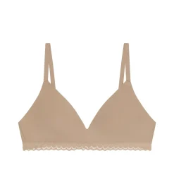 Soutien-gorge fille sans armature microfibre et dentelle Nude Daily