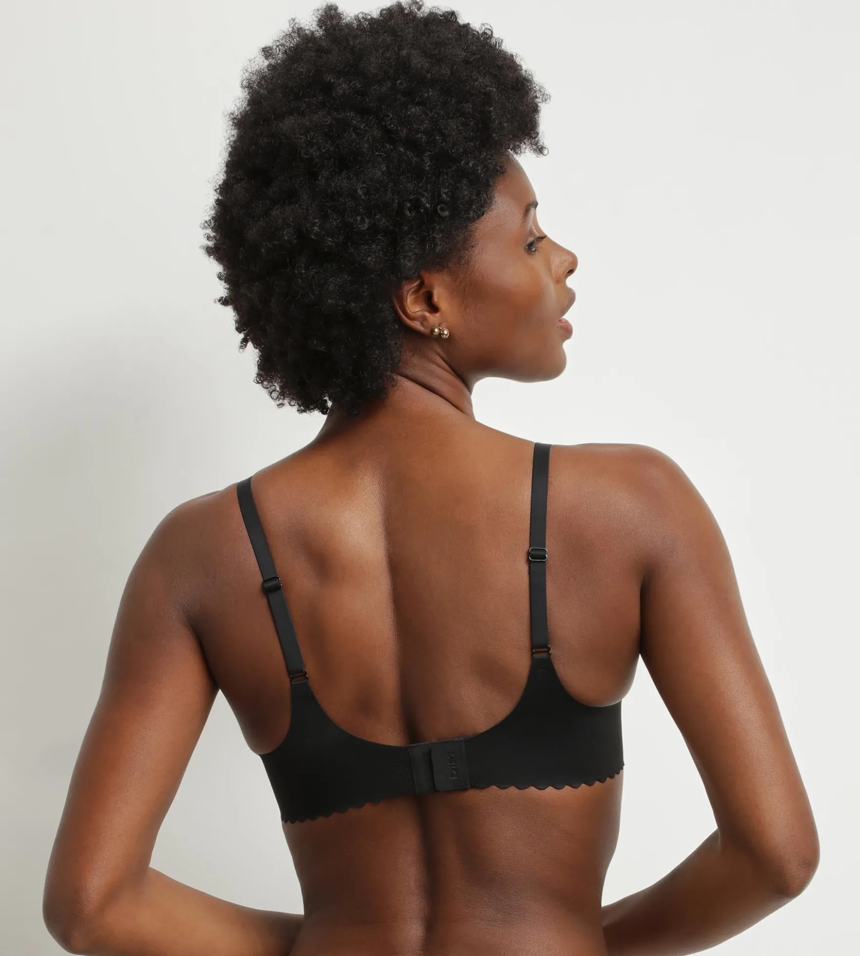 Soutien-gorge foulard à armatures en microfibre Noir Dim Body Touch