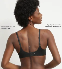 Soutien-gorge foulard à armatures en microfibre Noir Dim Body Touch