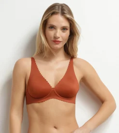 Soutien-gorge foulard à armatures en microfibre brun Body Touch