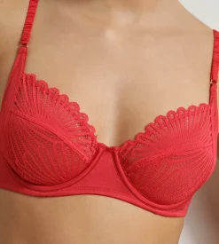 Soutien-gorge full cup à armatures en dentelle Rouge Chocolove