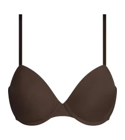 Soutien-gorge paddé à armatures en microfibre Marron Dim Invisible