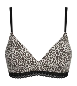 Soutien-gorge paddé sans armatures en microfibre léopard Dim Daily Micro