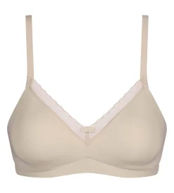 Soutien-gorge sans armature microfibre et tulle Nude Daily Confort