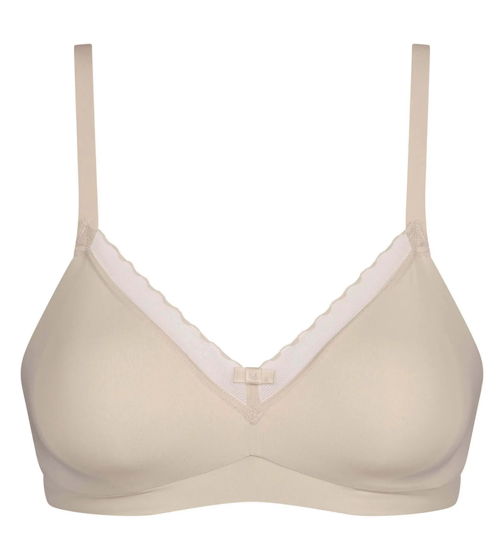 Soutien-gorge sans armature microfibre et tulle Nude Daily Confort