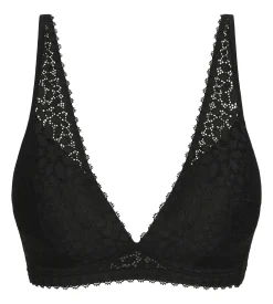 Soutien-gorge triangle avec mousses en microfibre Noir Daily Dentelle