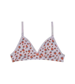 Soutien-gorge triangle coton stretch sans armature Fraises Les Pockets
