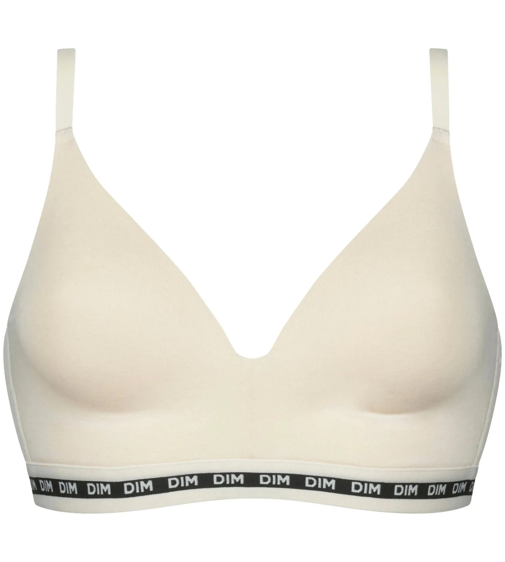 Soutien-gorge triangle en coton modal beige à bonnets moulés Dim Icons