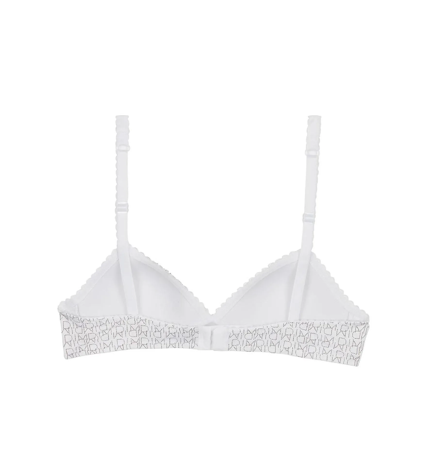 Soutien-gorge triangle imprimé logo blanc DIM Touch Girl