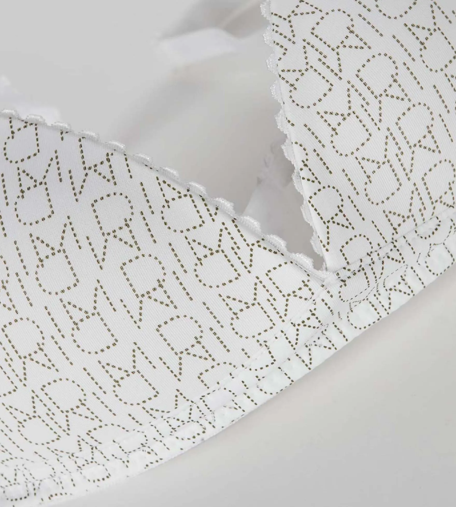 Soutien-gorge triangle imprimé logo blanc DIM Touch Girl