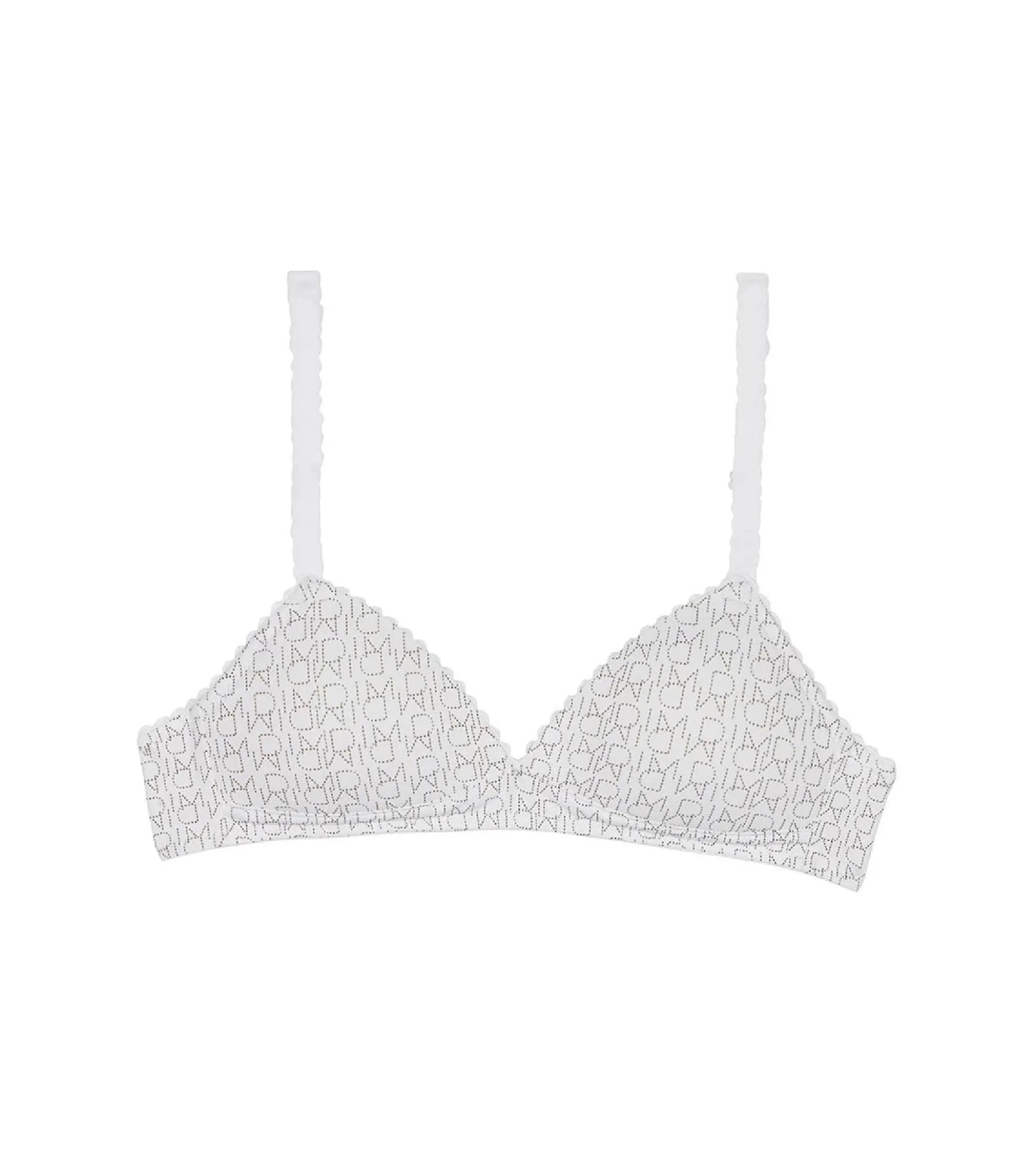 Soutien-gorge triangle imprimé logo blanc DIM Touch Girl