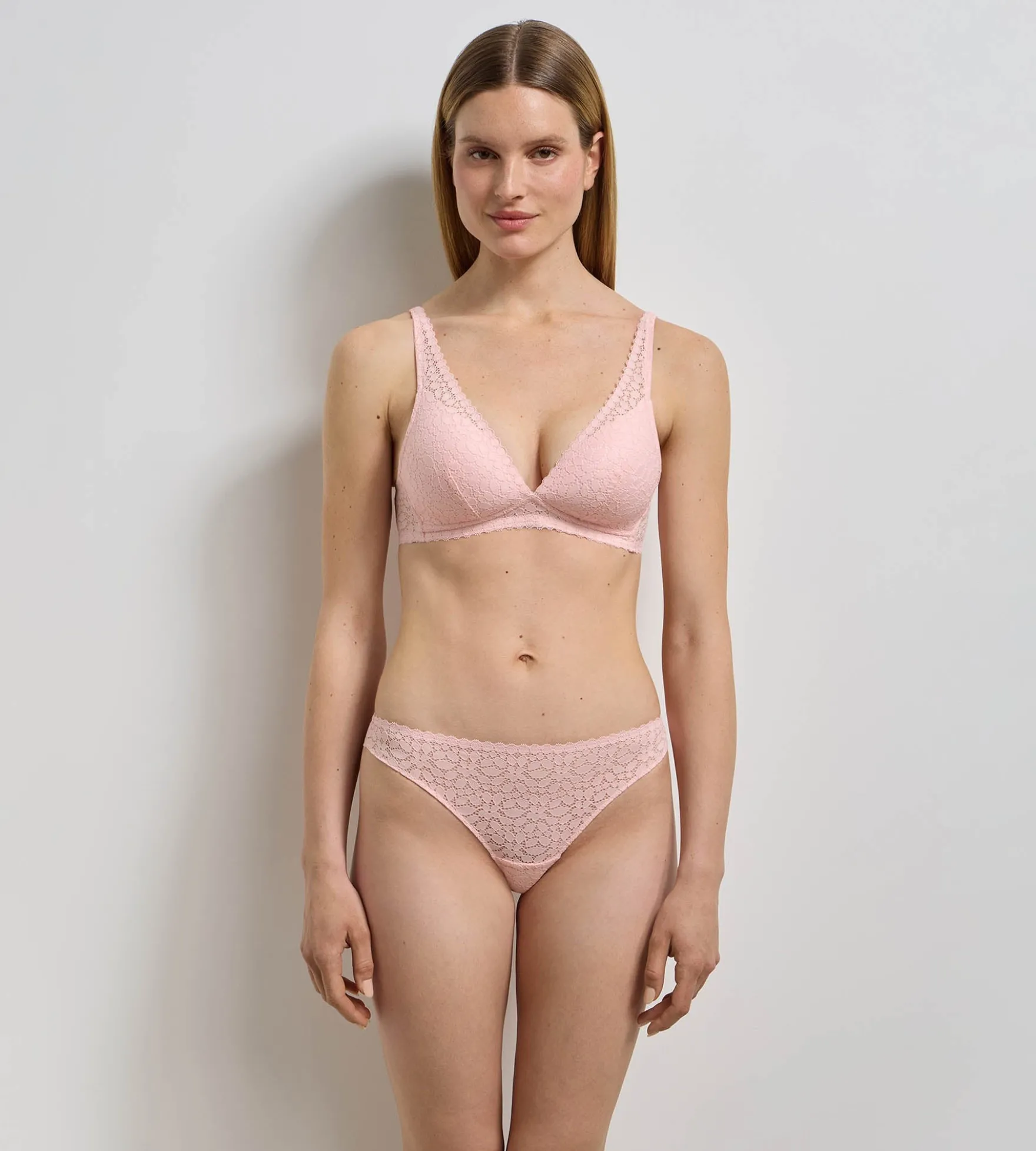 Soutien-gorge triangle paddé sans armatures rose pétale Daily Dentelle
