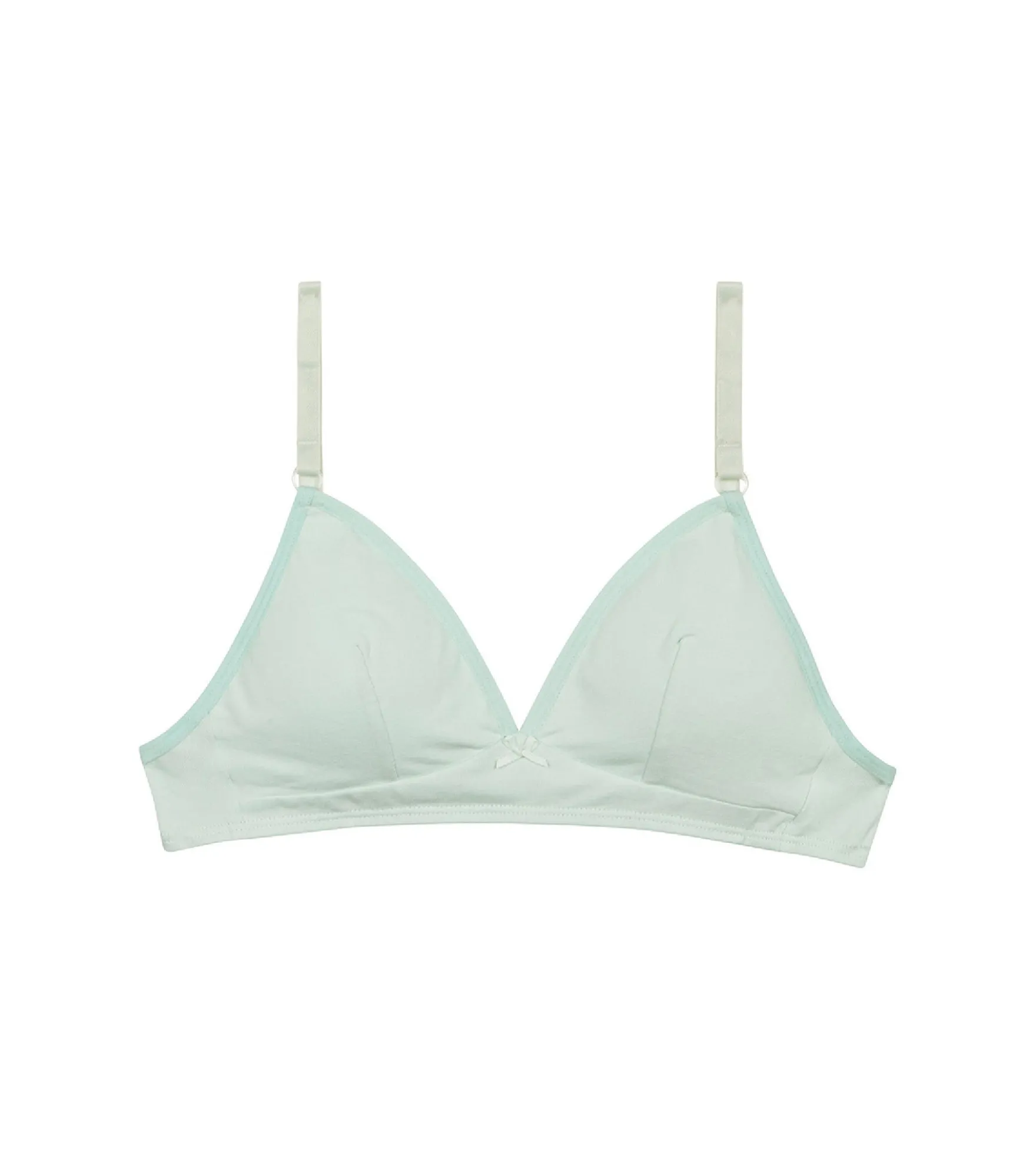 Soutien-gorge triangle sans armature en coton bio Bleu Pastel Skin Care
