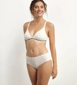 Soutien-gorge triangle sans armature en coton modal Beige Dim Icons Essentiel
