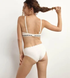 Soutien-gorge triangle sans armature en coton modal Beige Dim Icons Essentiel