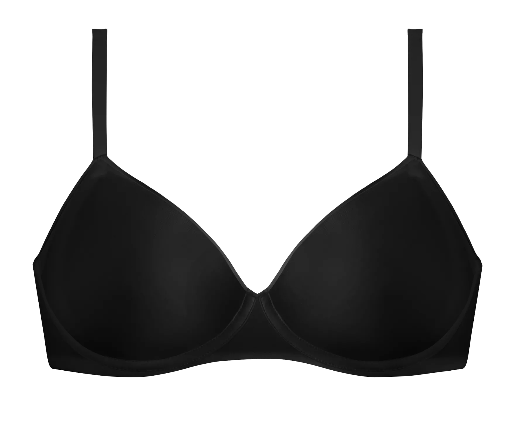 Soutien-gorge triangle sans armature en microfibre Noir Dim Invisible