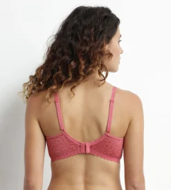 Soutien-gorge triangle sans armature dentelle florale Rose Daily Dentelle