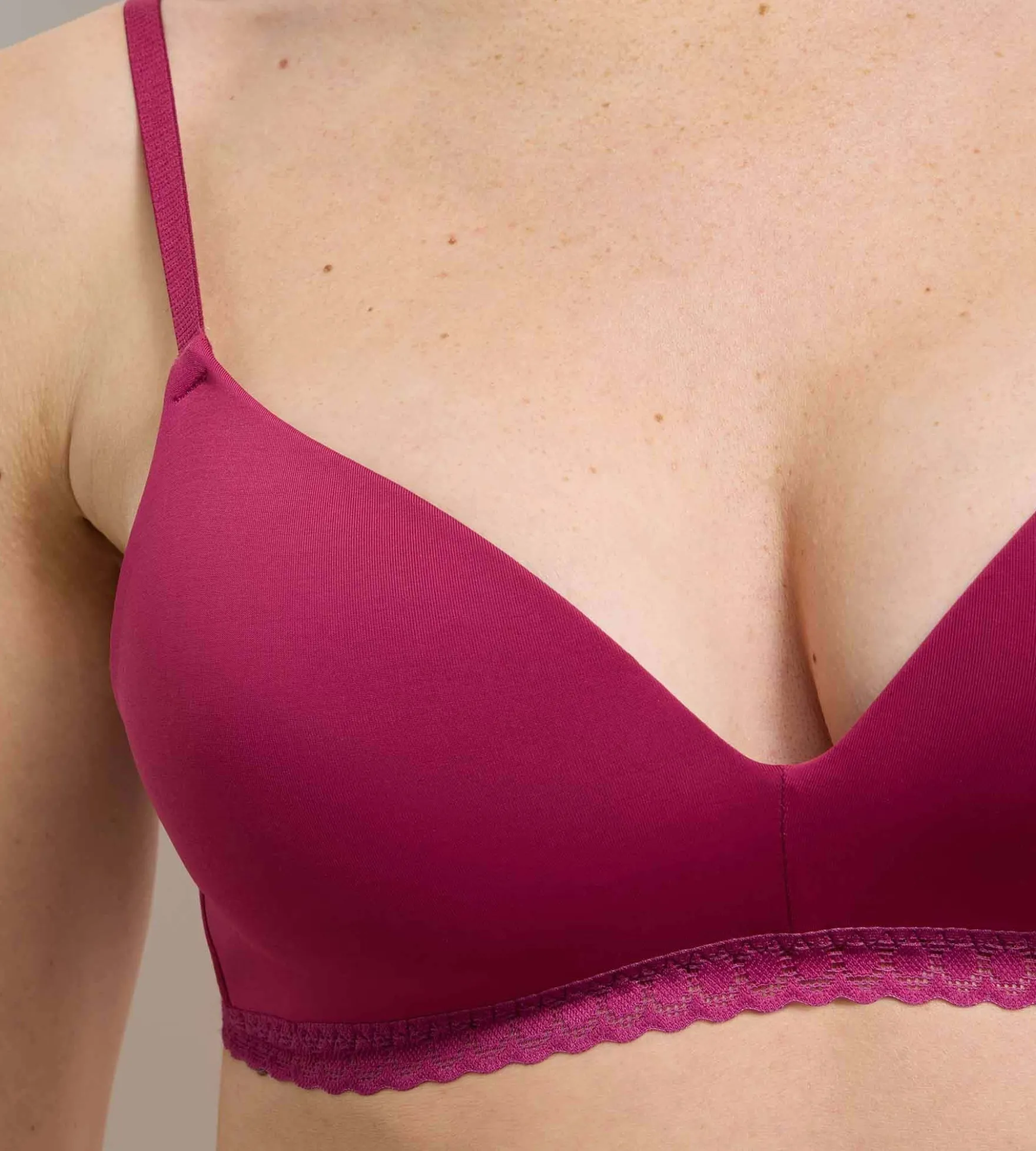 Soutien-gorge triangle sans armatures framboise intense Daily Micro