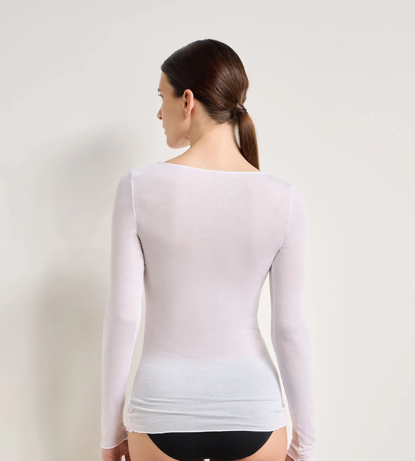 T-shirt col rond blanc Thermal Light