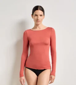 T-shirt col rond cannelle épicée Thermal Light