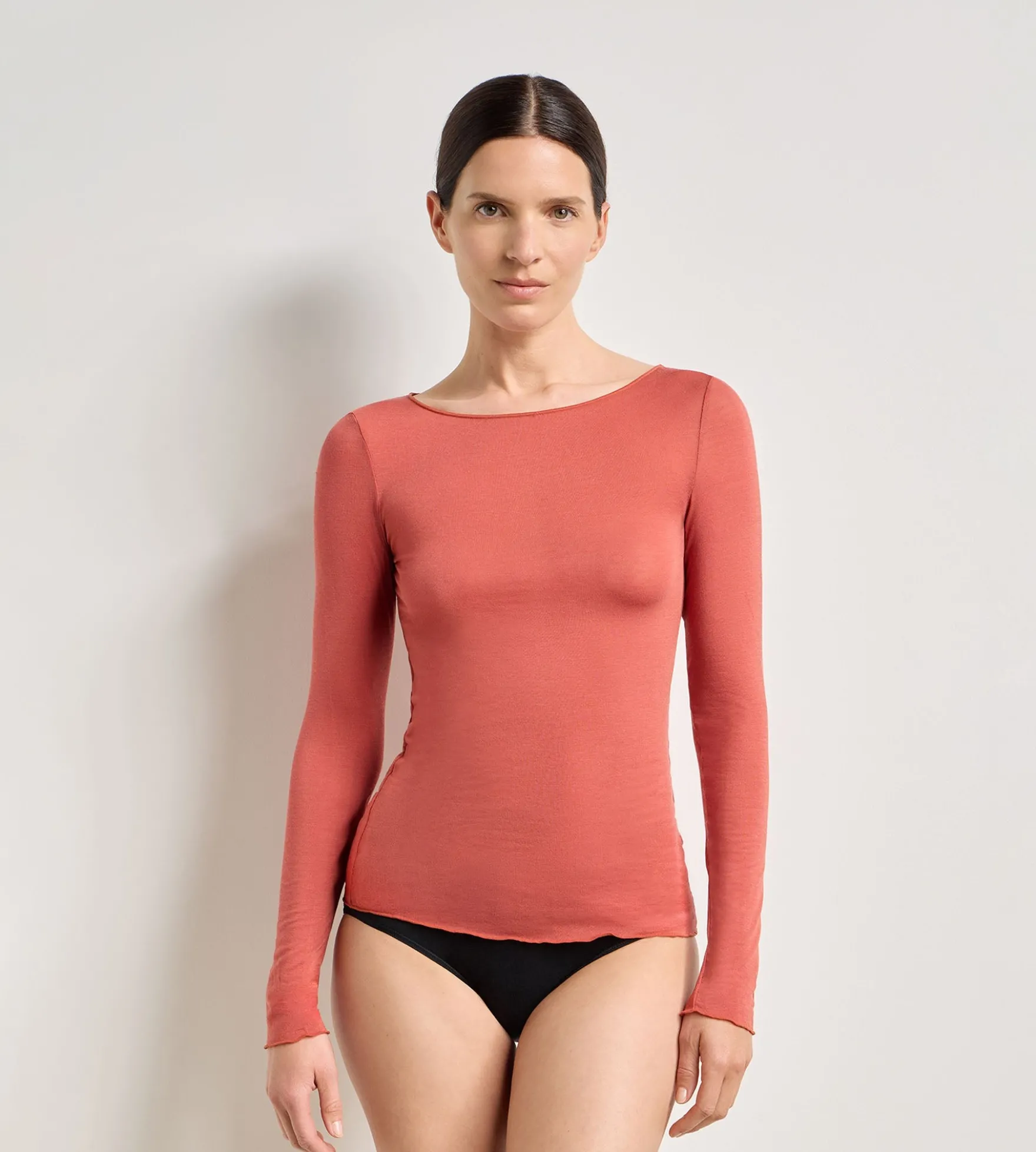 T-shirt col rond cannelle épicée Thermal Light