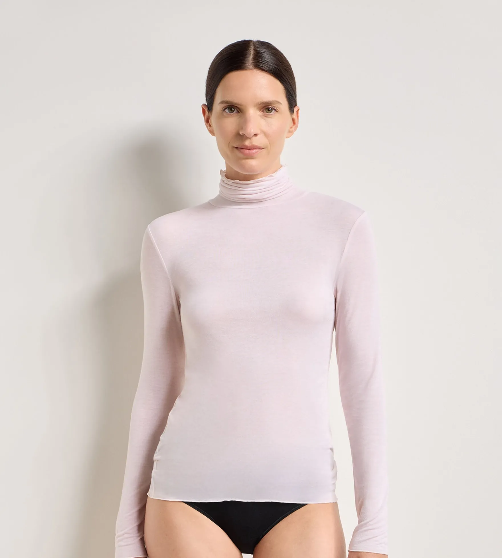 T-shirt col rond rose doux Thermal Light