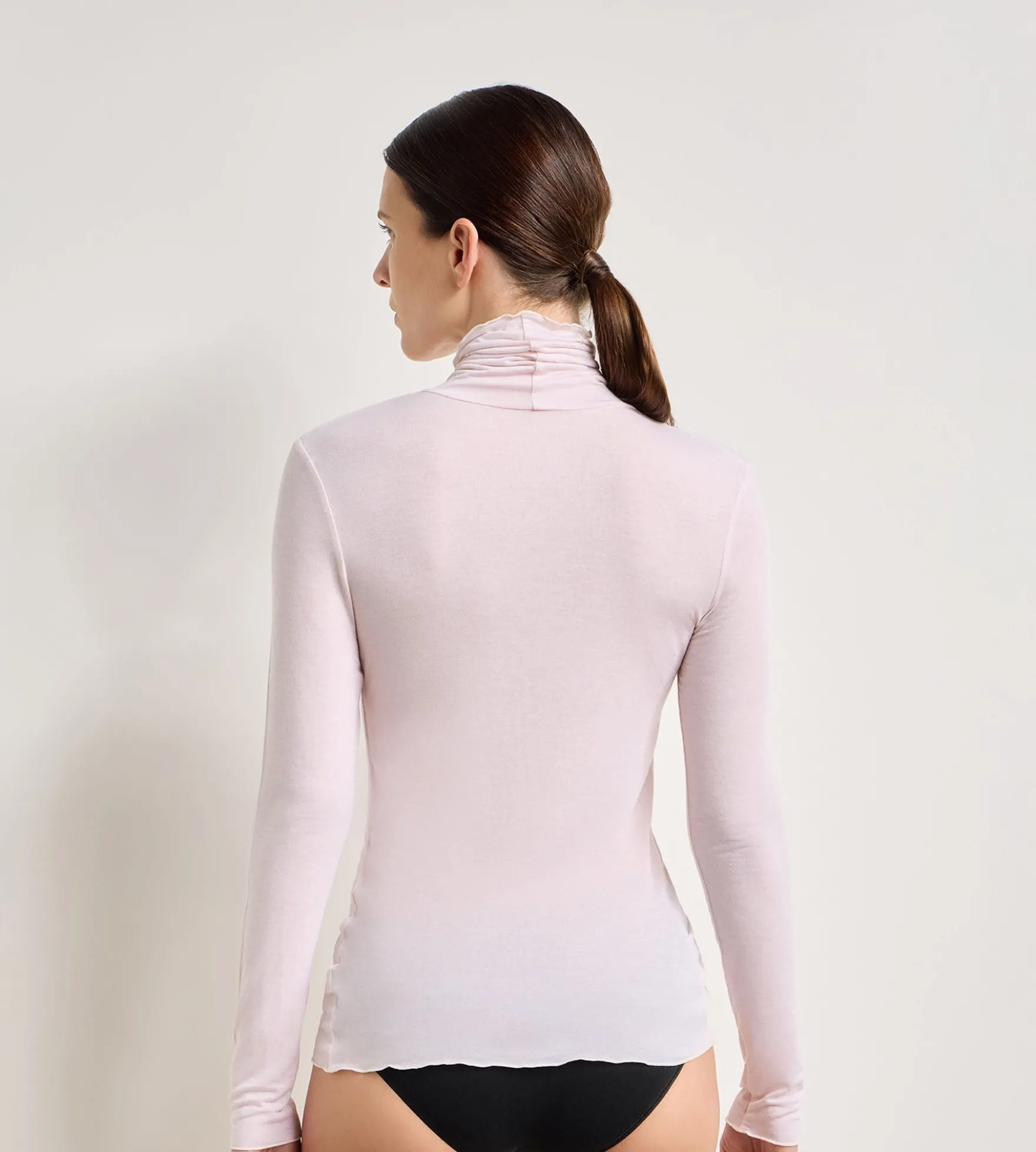 T-shirt col rond rose doux Thermal Light