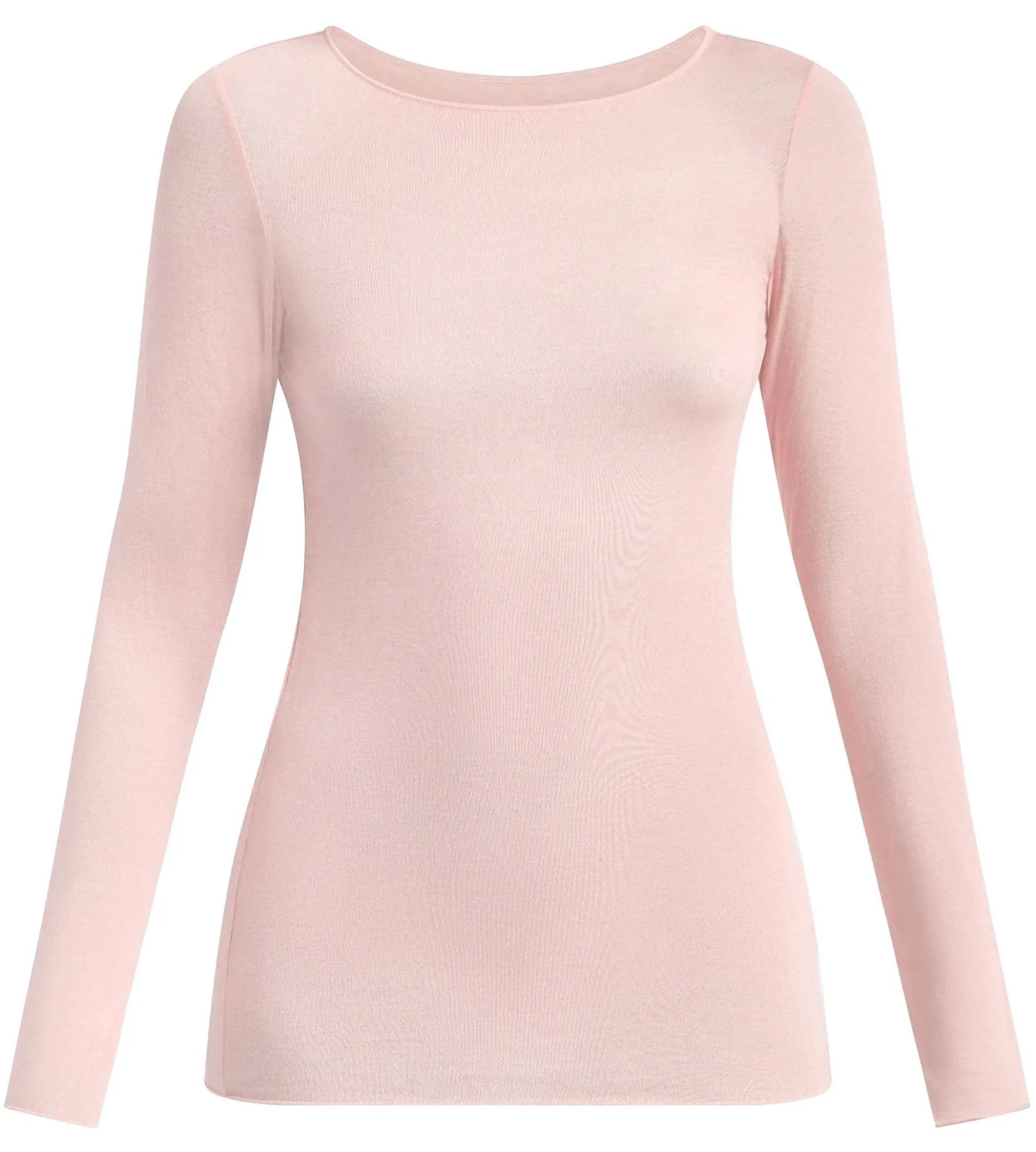 T-shirt col rond rose doux Thermal Light
