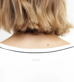T-shirt de sport femme avec dos ouvert en viscose Écrue Dim Move