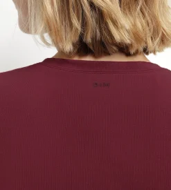 T-shirt de sport femme thermorégulateur en jersey Bordeaux Dim Move