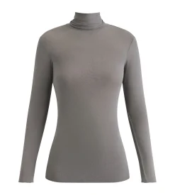 T-shirt femme à col montant Gris Dim Thermal