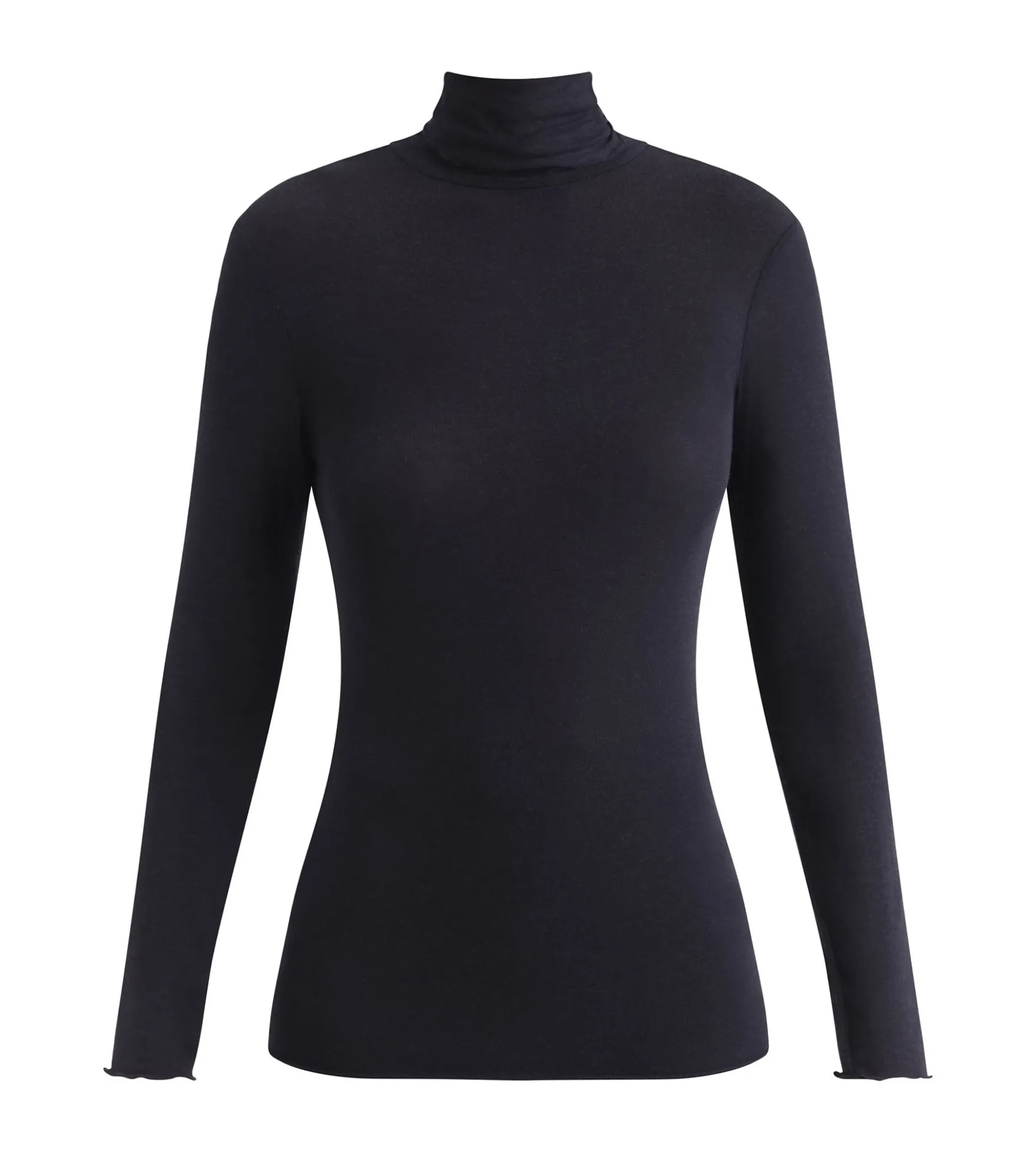 T-shirt femme à col montant Noir Dim Thermal