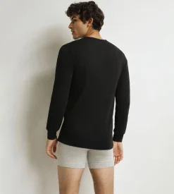 T-shirt homme en coton noir Dim Thermal